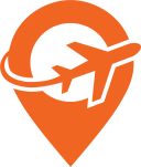 airplane, pin, logo, travel, tourism, orange, trail, design, direction, graphic, navigation, destinations, fly, trip, flight, icon, symbol, map, itinerary, transport, planning